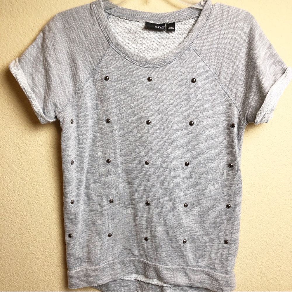 Silver Beaded Gray Sweater